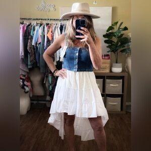 Denim High Low Dress